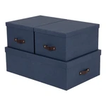 Súprava 3 modrých úložných škatúľ Bigso Box of Sweden Inge