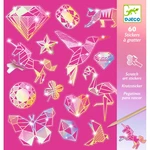 Sada 4 vyškrabávacích obrázkov Djeco Rainbow Ornaments