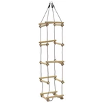 [EU Direct] vidaxl 91802 Baby Kids Rope Ladder 200 cm Wood Children Kindergarten Interactive Toy Outside Indoor