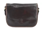 Dámská kožená kabelka crossbody (lovecká) Arteddy - tmavě hnědá
