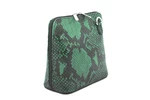 Dámská / dívčí malá  kožená kabelka  se vzorem hadí kůže Arteddy - zelená