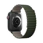 Remienok Uniq Revix Reversible na Apple Watch 42/44/45mm (UNIQ-45MM-REVGRNTPE) zelený/béžový řemínek pro Apple Watch • materiál silikon • oboustranný 