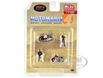 "Motomania 4" 4 piece Diecast Set (2 Figures and 2 Motorcycles) Limited Edition to 4800 pieces Worldwide for 1/64 Scale Models by American Diorama