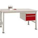 Manuflex AU5767.3003 Kompletní pracovní stůl základní Univerzální standardní s plastové desky, Šxhxv = 2000 x 800 x 760-870 mm