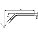 Dlátový, zahnutý pájecí hrot Ersa 0082JD/SB 0082JD, Velikost hrotů 4.80 mm, 1 ks