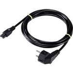 Síťový síťový kabel s notebook zásuvkou Basetech XR-1638063, 3.00 m, černá
