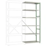 Přístavný modul regálu oddělení Manuflex RP1422.6011, (š x v x h) 1000 x 2500 x 400 mm