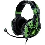 Surefire Gaming Skirmish herní headset stereo, na kabel přes uši, jack 3,5 mm, maskáčová zelená