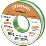 Bezolovnatý pájecí cín Stannol Kristall 611 Fairtin, bez olova, 100 g, 0.7 mm