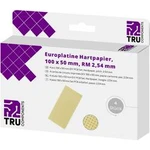 Eurodeska bez CU vložky tvrzený papír TRU COMPONENTS (d x š) 100 mm x 50 mm, tloušťka 35 µm, RM 2.54 mm, 4 ks