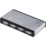 USB 2.0 hub Renkforce 4 porty, 11.5 mm, stříbrná