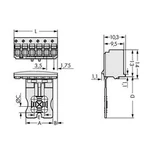 Konektor do DPS WAGO 2091-1106, 33.00 mm, pólů 6, rozteč 3.50 mm, 50 ks