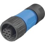 Kabelová zásuvka 6+PE Amphenol C016 30D006 110 10, 250 V, 10 A, černá/modrá