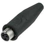 XLR kabelová zásuvka Rean AV RT3FC-B-W, rovná, 3pól., 2 - 4.5 mm, černá