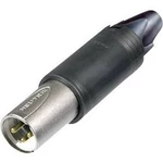XLR kabelová zástrčka/zásuvka Neutrik NC3FM-C, rovná, 3pól., 3,5 - 8 mm, IP40, stříbrná