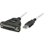 Adaptér Manhattan USB 1.1/paralelní, černý, 1,8 m