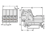 Zásuvkový konektor na kabel WAGO 831-3207/007-000, 55.22 mm, pólů 7, rozteč 7.62 mm, 12 ks