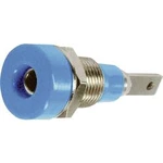 Laboratorní konektor Ø 2 mm MultiContact 23.0030-23, zásuvka vestavná vertikální, modrá