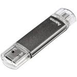 USB paměť pro smartphony/tablety Hama FlashPen "Laeta Twin", 32 GB, USB 2.0, microUSB 2.0, šedá