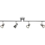 Stropní lampa LED GU10 10 W Brilliant Jupp G18332/76 chrom, černá