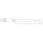 Upravený zástrčkový konektor pro senzory - aktory TE Connectivity 1-2273042-3 zástrčka, rovná, 5.00 m, 1 ks