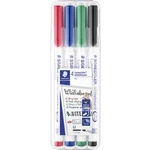 Staedtler 301 WP4 Lumocolor whiteboard pen 301 popisovač na bílé tabule černá, červená, modrá, zelená 4 ks/bal.