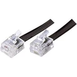 Western kabel Basetech BT-1602112, [1x RJ11 zástrčka 6p4c - 1x RJ11 zástrčka 6p4c], 6.00 m, černá