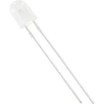 LED s vývody HuiYuan 5234W2D-JHD-A, typ čočky oválný, 5 mm, 110 °, 50 °, 20 mA, bílá