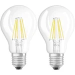 LED žárovka OSRAM 4052899972162 230 V, E27, 7 W = 60 W, teplá bílá, A++ (A++ - E), tvar žárovky, vlákno, 2 ks