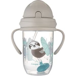 Canpol babies Exotic Animals Cup With Straw hrnček s rúrkou Gray 270 ml