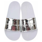 Dámské plážové pantofle Calvin Klein YW0YW00638 00T silver 38