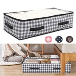 KING DO WAY 2PCS Bed Storage Bag Foldable 600D Oxford Cloth Large Capacity Waterproof Seam Resistant Clothes Storage Bag