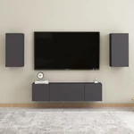 TV Cabinets 2 pcs Gray 12"x11.8"x23.6" Chipboard