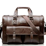 Men Business Vintage Laptop Bag Briefcase Big CapacityHorizontal Handbag Travel Bag