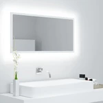 LED Bathroom Mirror White 35.4"x3.3"x14.6" Chipboard