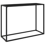 Console Table Black 39.4"x13.8"x29.5" Tempered Glass