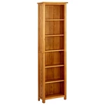 6-Tier Bookcase 20.4"x8.6"x70.8" Solid Oak Wood
