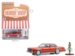 1983 Dodge Diplomat Red with Brown Top and Woman in Dress Figure "The Hobby Shop" Series 15 1/64 Diecast Model Car by Greenlight