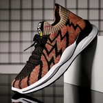 Men Breathable Mesh Lace-Up Walking Running Non-Slip Sneakers