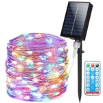 Solar String Lights with Remote, 39FT/70FT 200-300 LEDs Solar Powered Fairy Lights IP65 Waterproof Decorative Rope Light