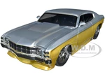 1970 Chevrolet Chevelle SS Gold and Silver Metallic "Bigtime Muscle" 1/24 Diecast Model Car by Jada