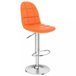 Barová stolička umelá koža / chróm Dekorhome Oranžová,Barová stolička umelá koža / chróm Dekorhome Oranžová