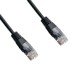 Kábel DATACOM síťový (RJ45), 0,25m (1491) čierny Patch kabel UTP lanko cat.5e se dvěma konektory RJ45, pro propojování počítačových sítí (např. pro sp