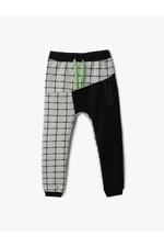 Koton Jogger Sweatpants Checkered Color Contrast with Tie Waist