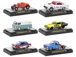"Auto-Thentics" 6 piece Set Release 82 IN DISPLAY CASES Limited Edition 1/64 Diecast Model Cars by M2 Machines