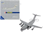 Boeing C-17 Globemaster III Transport Aircraft "Charlotte Air National Guard - United States Air Force" Gray "Gemini Macs" Series 1/400 Diecast Model