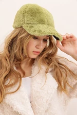 Trend Alaçatı Stili Women's Green Soft Textured Cap Cap