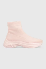 Sneakers boty Tommy Jeans SOCK BOOT MONOCOLOR růžová barva
