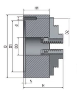 OPTIMUM 3-čelisťové sklíčidlo s centrickým upínáním O 100 mm