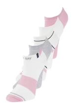 Trendyol 5-Pack Pink-Multicolor Cotton Striped Knitted Socks